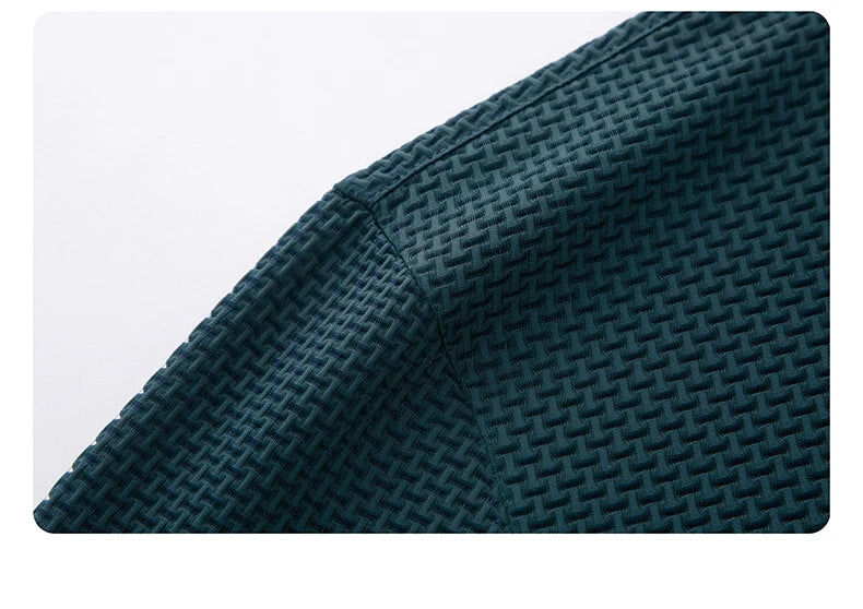 Summer New Men's Lop-up Hollow Short-sleeved Polo Shirt Ice Silk Breathable Business Fashion T-Shirt Male Brand Clothes