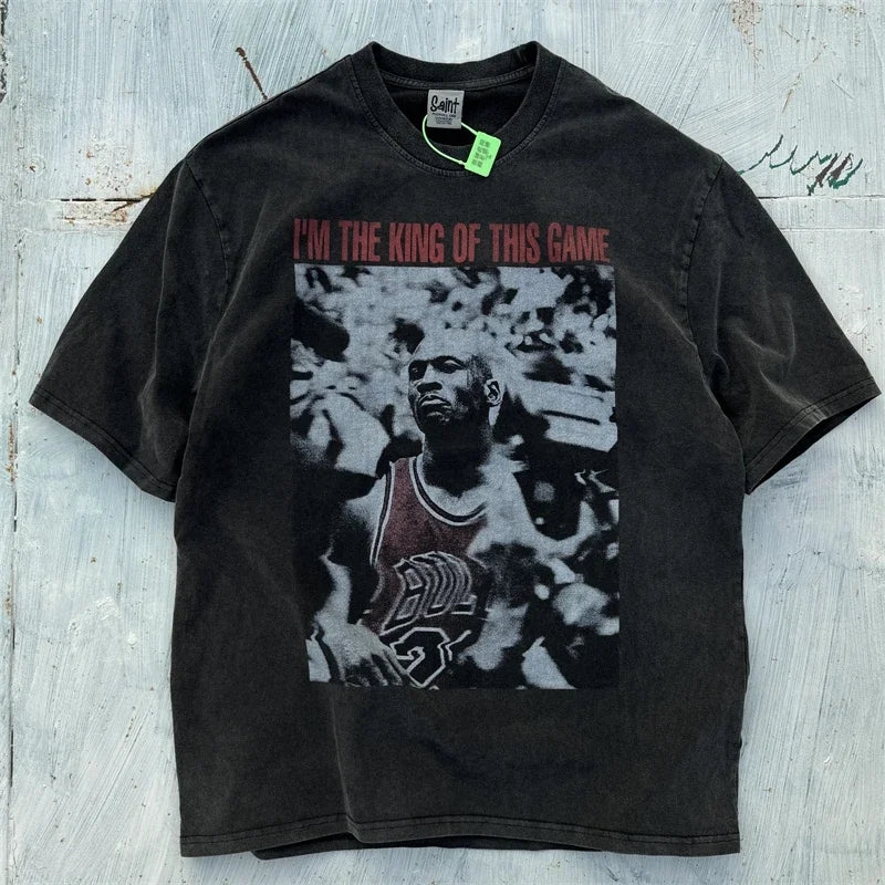 SAINT The Sand Of Time T-Shirts 2025ss Dirty Soil Spray Hand Worn Tank Top T Shirt Tee