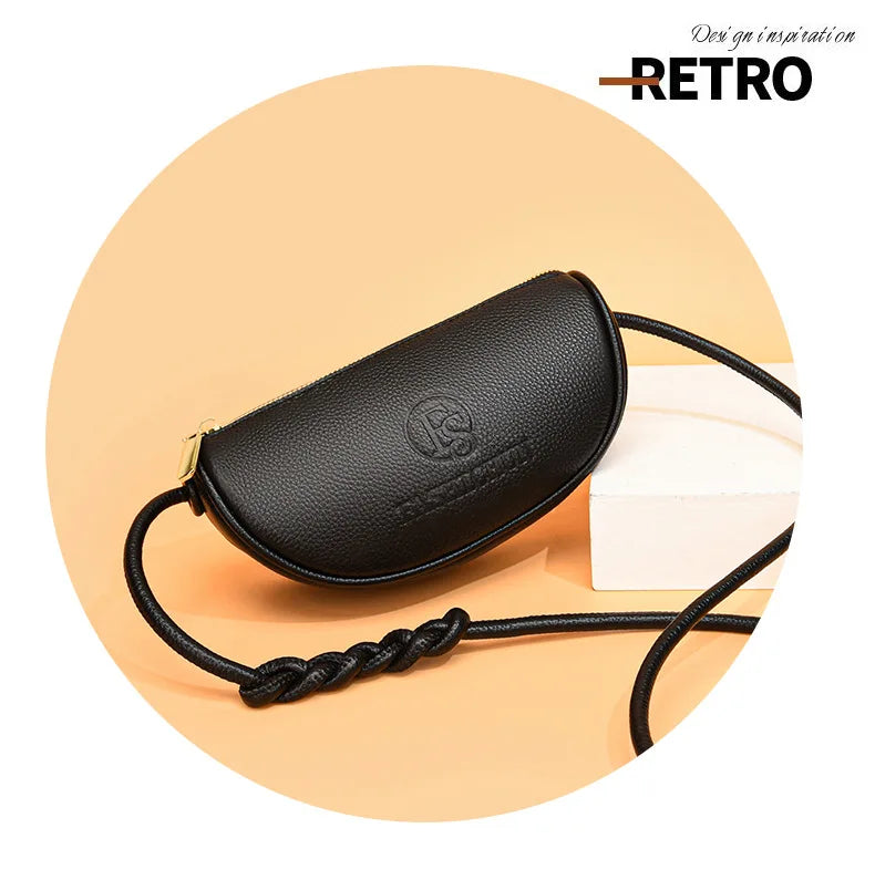 Brand Fashion Mini Bags Trend Designer Handbags Women'S Genuine Leather Casual Lady Shoulder Black Crossbody Bag for Girl
