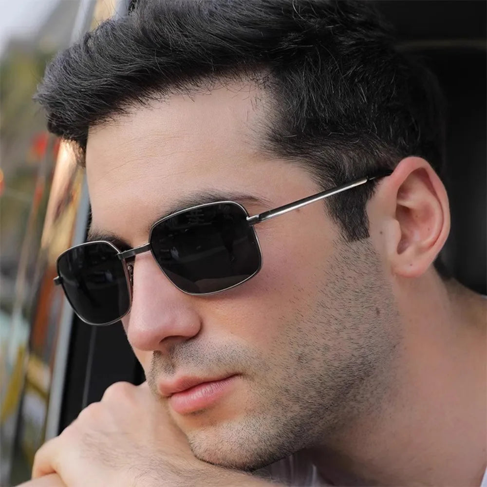 Polarized Folding Photochromics Sunglasses for Men's Driving Night Vision Glasses Day and Night