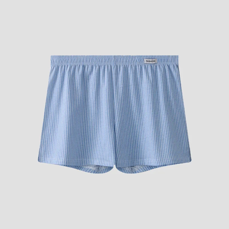 100kg M-2XL Men Underwear Striped Cotton Boxer Shorts Loose Arrow Pant Casual Sleep Underpants Homewear Male Comfortable Panties