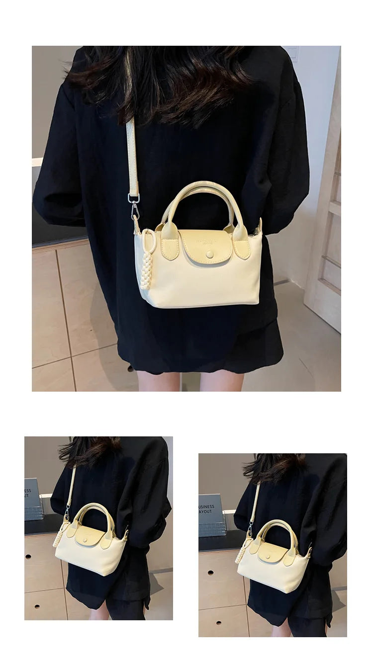 2025 new dragon fruit colored dumpling bag, Oxford cloth dragon splicing handbag, niche cross-border single shoulder crossbody