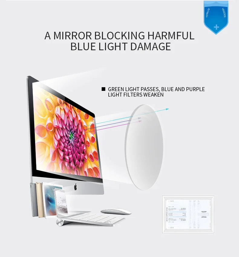 Anti Radiation Blue Light Eyeglasses Replaceable Lens Computer Glasses High Qulity Half Metal Glass oculos de grau feminino