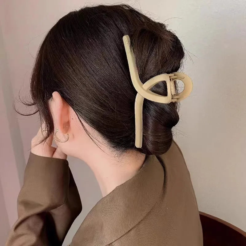 Women Hair Claw Clip Cross Matte Hairpin Fashion French Elegant Hairgrips Large Hair Claw Crab Clips Korean Hair Accessories