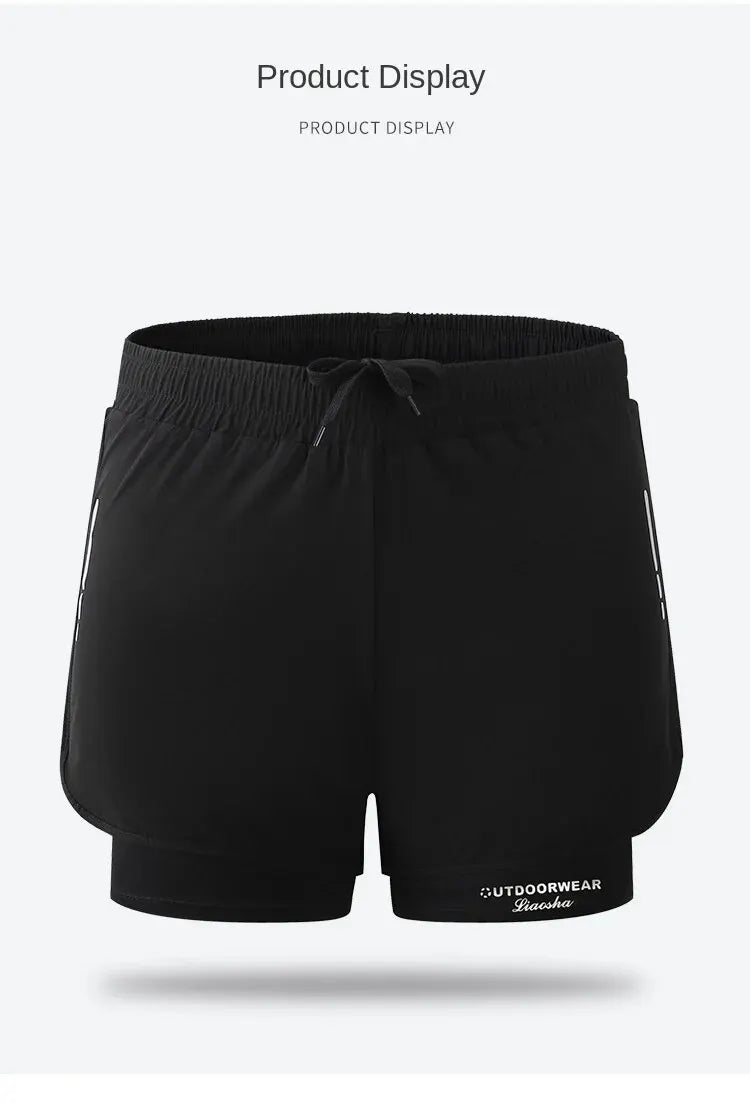 Men's Aloe Pants Athletic Shorts Two-Layer Swim Trunks: Stylish, Quick-Drying & Comfortably Fit for Beach, Pool & Hot Spring!