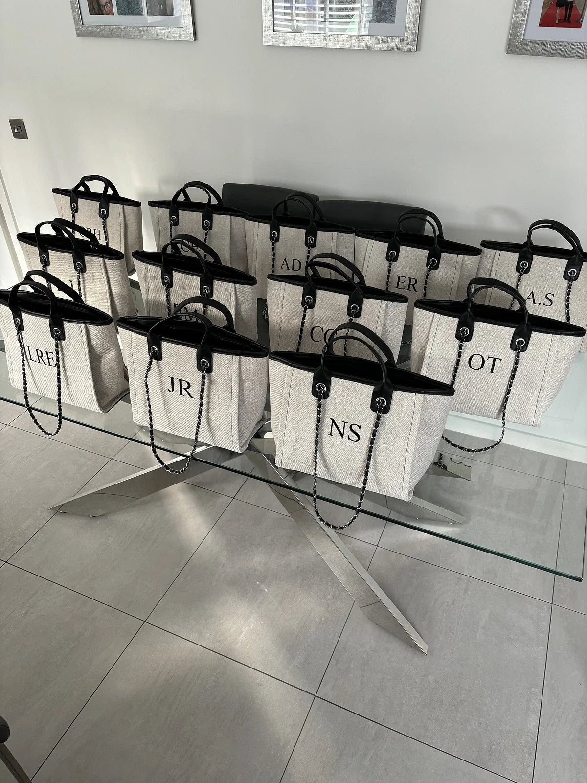 Personalized Teacher Tote Bag Custom Name Gift for Women School Classroom Appreciation Present Teacher Day Gift Fashion Handbag