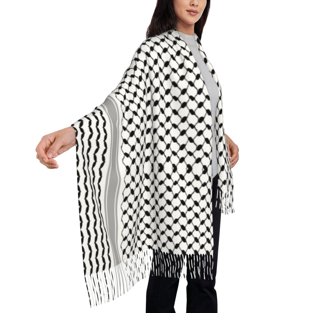 Palestines Flag Tassel Scarf Women Soft Palestinians Patriotic Shawl Wrap Ladies Winter Fall Scarves