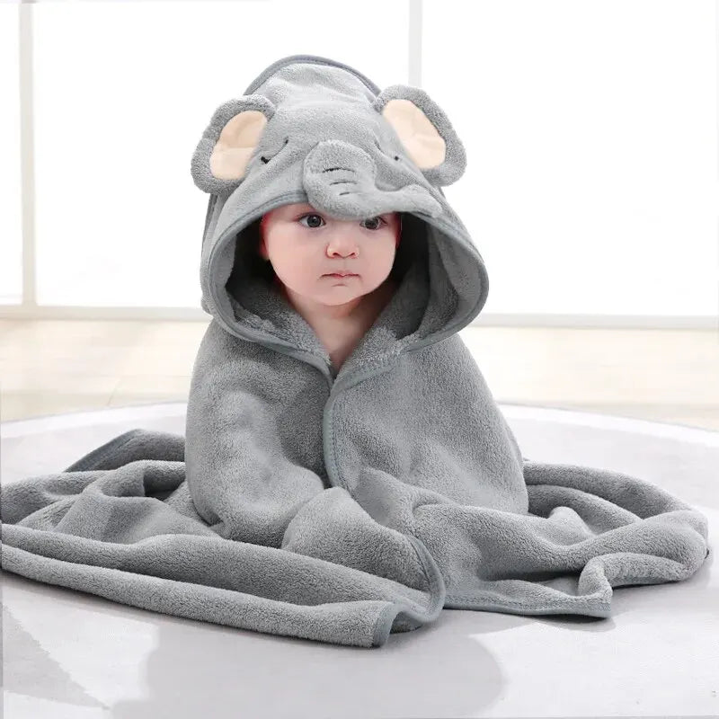 Serviette de bain pour tout-petits, peignoir pour bébé, couvertures pour garçons et filles, emmailloter avec capuche, lieux de dessin animé, sourire, literie pour enfants nouveau-nés