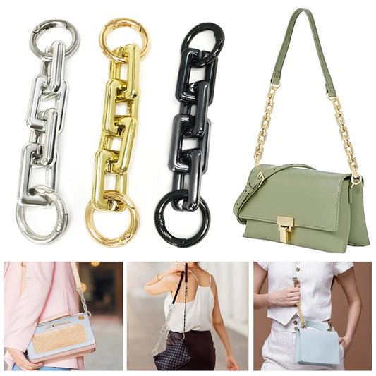 Bag Extension Metal Chain Crossbody Purse Bag Chain Strap Handbag Hanging Buckle DIY Replacement Chain Charms Shoulder Bag Belts