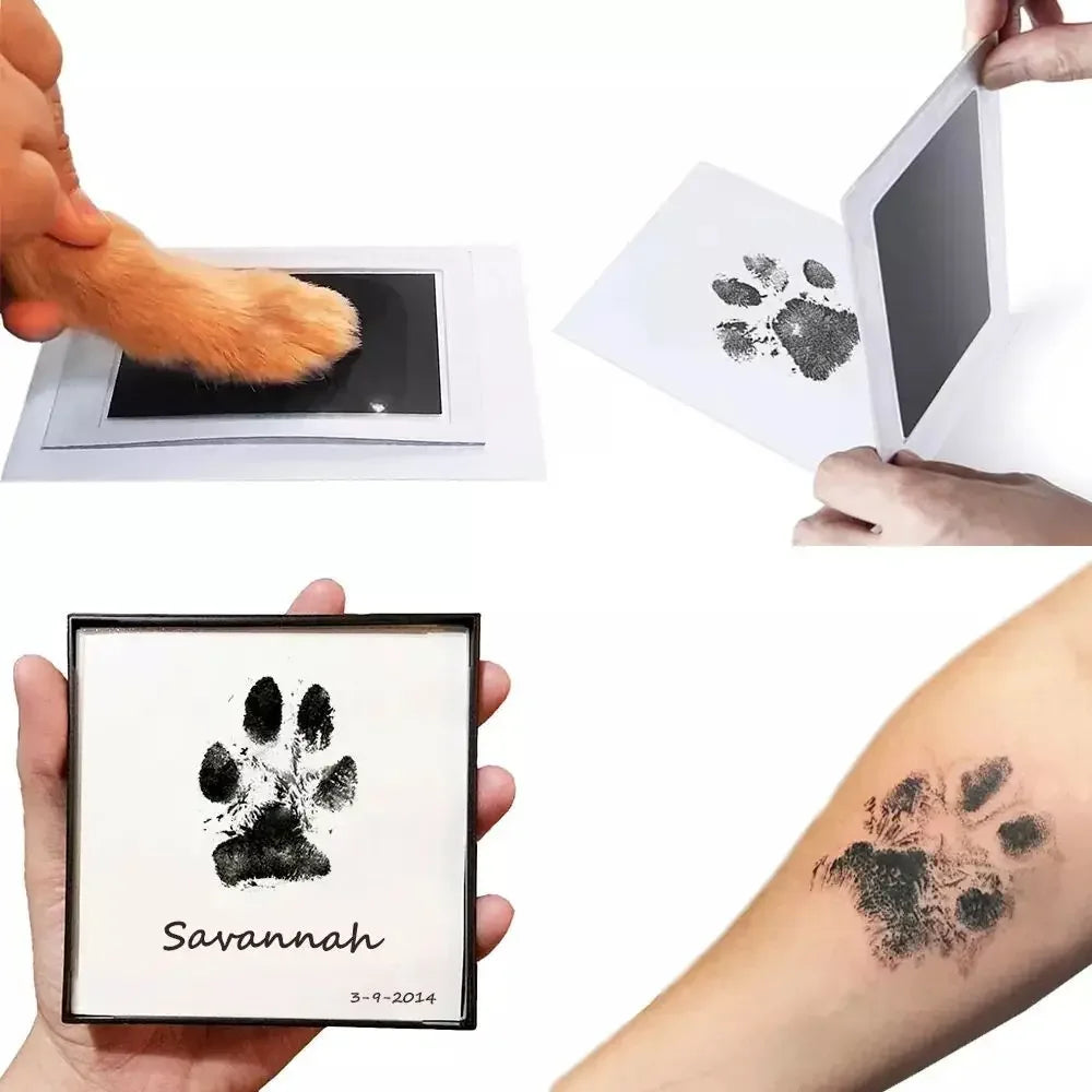 Tampons encreurs pour empreintes de mains de bébé, 2/4 pièces, sûrs, Non toxiques, sans contact, Kits de tampons encreurs sans encre, pour animaux de compagnie, chat, chien, patte, Souvenirs, cadeaux