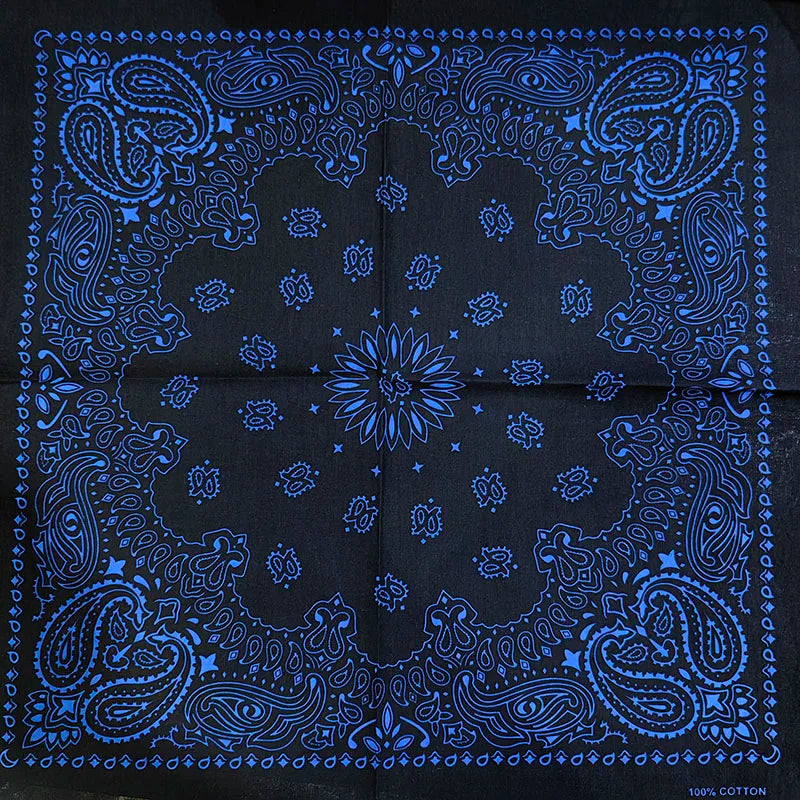 Nouvelle mode Hip Hop 100% coton Bandana carré écharpe 55 cm * 55 cm noir rouge Paisley bandeau imprimé pour femmes/hommes/garçons/filles