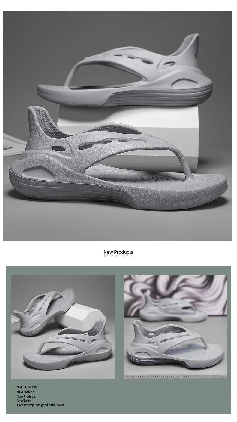 Men‘s Bag heel Flip-flops Slippers Indoor Outdoor Beach Sandals Fashion Casual Shoes Soft Slides Home Slippers Beach Shoes