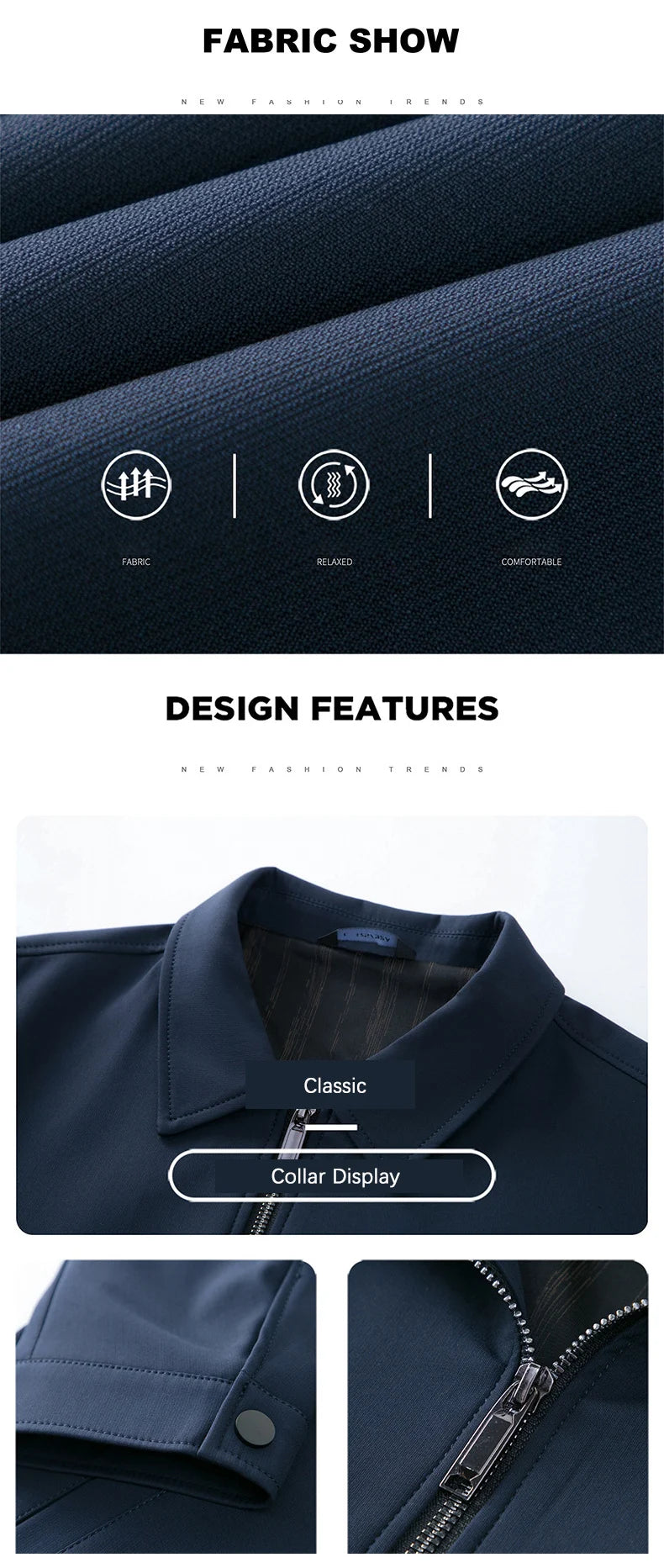 BROWON Brand Coat Men Jacket 2025 Autumn New Fashion Turn-Down Collar Jacket Men Casual Business Solid Color Outwear Mens Jacket