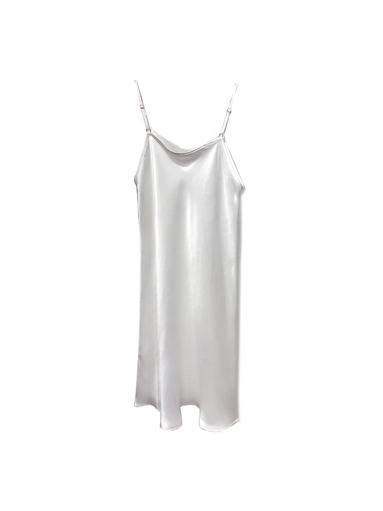 SuyaDream femme Mini robe 19mm 100% vraie soie sans manches solide Spaghetti sangle robes de nuit 2025 élégant Chic vêtements
