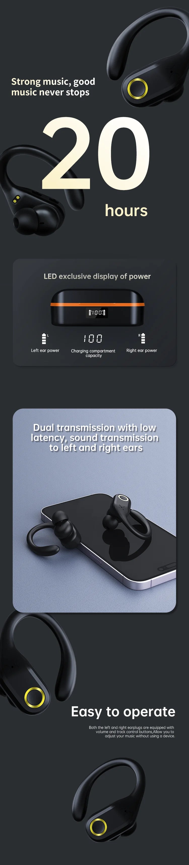 Newest ANC Wireless Earphones Bluetooth 5.3 TWS ANC Noise Cancellation Headphone Dual Mics ENC Headset Over Ear Handfree Earbuds