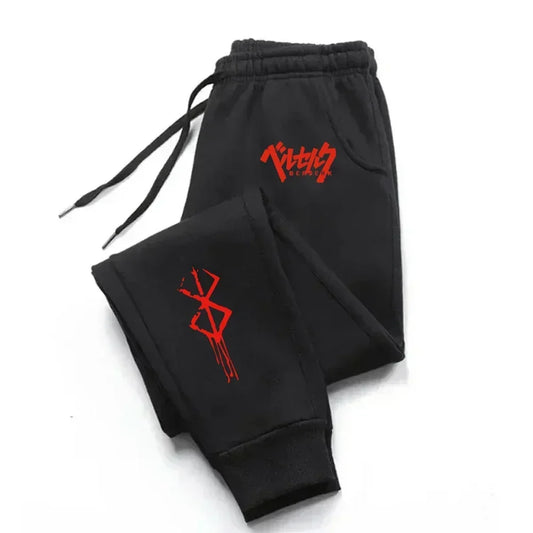 Men's Casual Sweatpants Spring Autumn Printed Jogger Pants Gym Sports Fitness Trousers Mid Waist Drawstring Training Fleece Pant