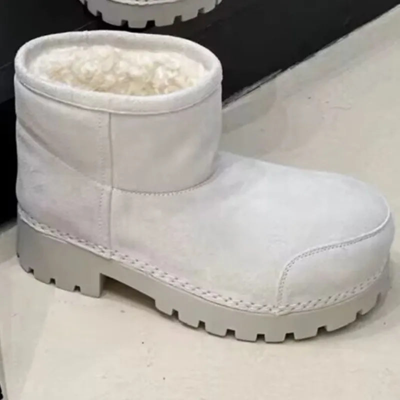 Winter Boots Women Snow Boots genuine leather Waterproof Warm Ski Boots Female Outdoor Non-slip Cotton Boots Size 35-40