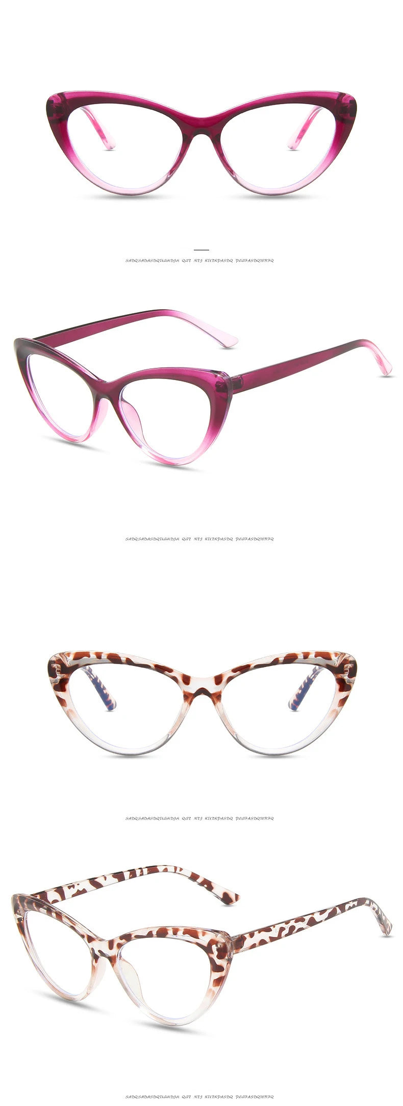 R54548 Eyes Flat Eyeglasses for Women Anti Blue Light Retro Transparent Fashion Glasses Optical Frame