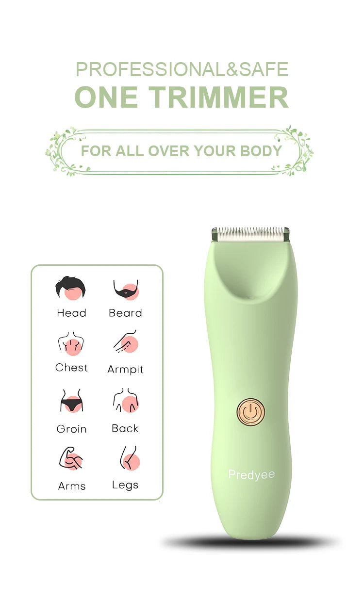 Manscape Groin & Body rubberized Hair Trimmer for Men & Women,Waterproof Electric Ball Trimmer, Replaceable Ceramic Blade