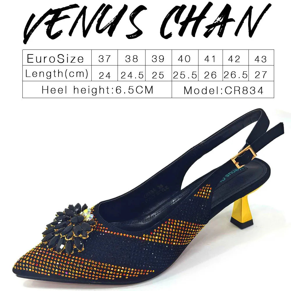 Newest Arrivals Special Design Silver Color African Women Shoes and Bag Set Pointed Toe Pumps for Wedding Party