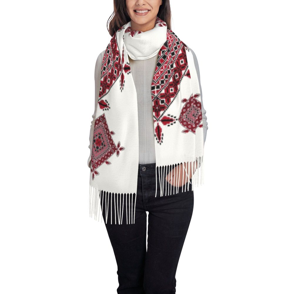 Palestines Flag Tassel Scarf Women Soft Palestinians Patriotic Shawl Wrap Ladies Winter Fall Scarves