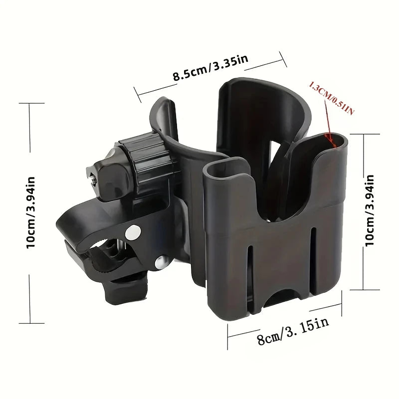 Porte-gobelet universel pour poussette avec support de téléphone, porte-bouteille pour fauteuil roulant, accessoires de poussette, 2 en 1