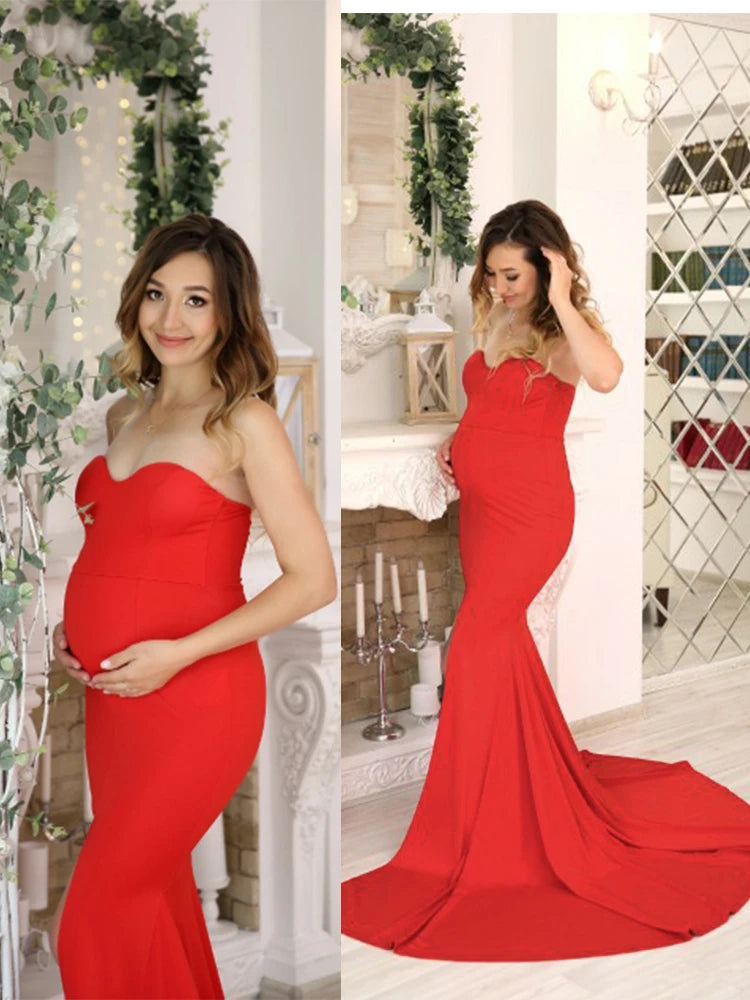 Robe maxi longue sans bretelles pour femme, robe de soirée sexy, robe de nuit d'été, robes de soirée ALTERS, fente avant, rouge nu initié