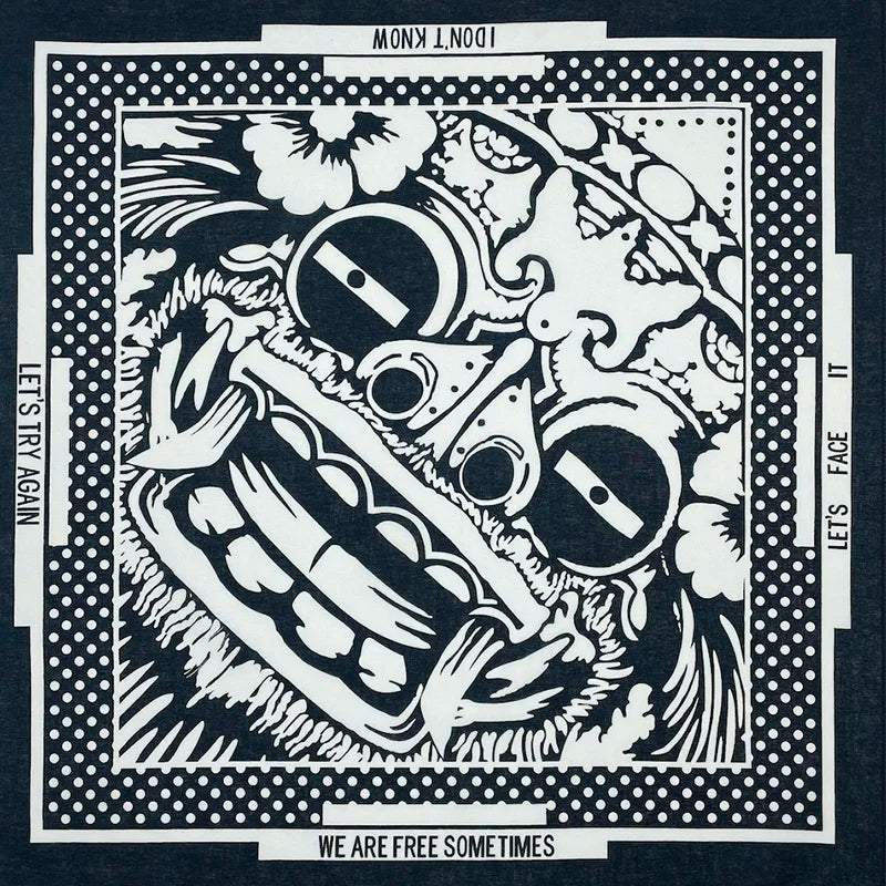 Nouveau Design de mode Hip Hop 100% coton crâne Bandana carré écharpe noir Paisley vélo bandeau pour femmes/hommes/garçons/filles
