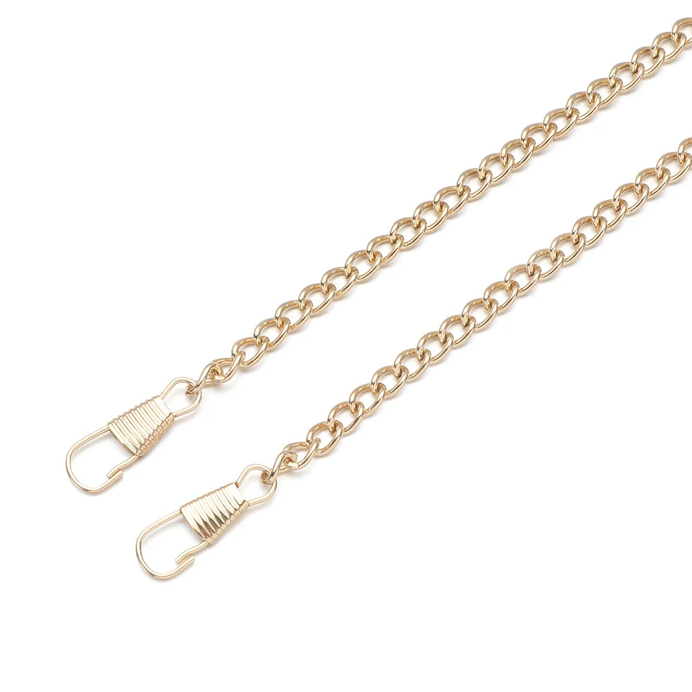120cm Metal Bag Chain Replacement Shoulder Bag Strap Handbag Handle Chain Purse Chain Belt Metal Chain DIY Bag Accessories Gold