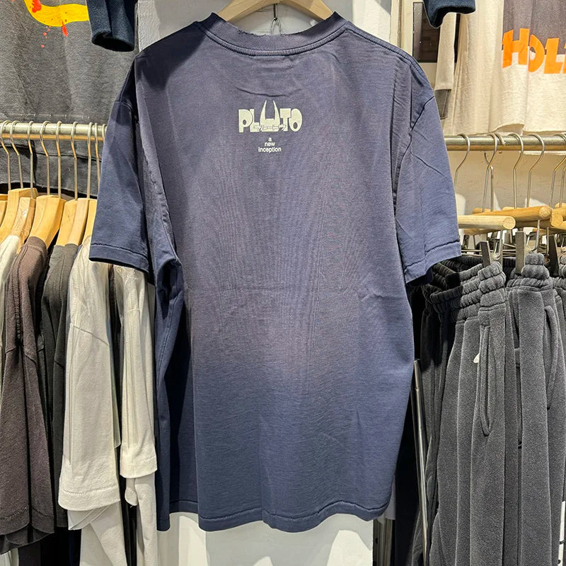 Saint High Quality Casual Loose Smiling Print Men T Shirt
