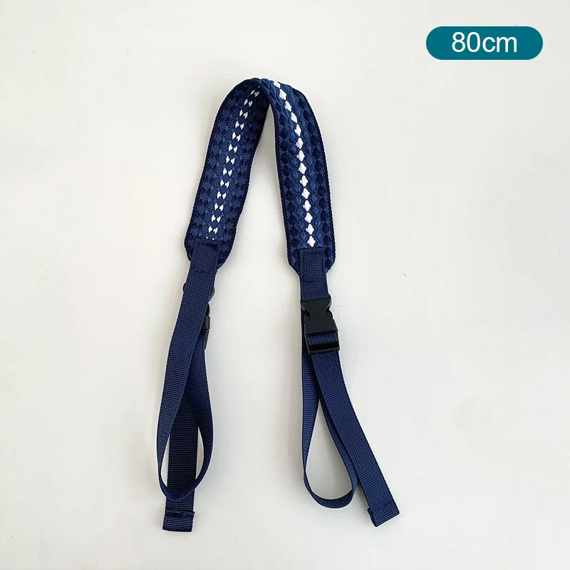 Embroidery Nylon Adjustable Shoulder Bag Strap Pull Button Colorful Sport Style Bag Extension Straps Unisex Bag Accessories