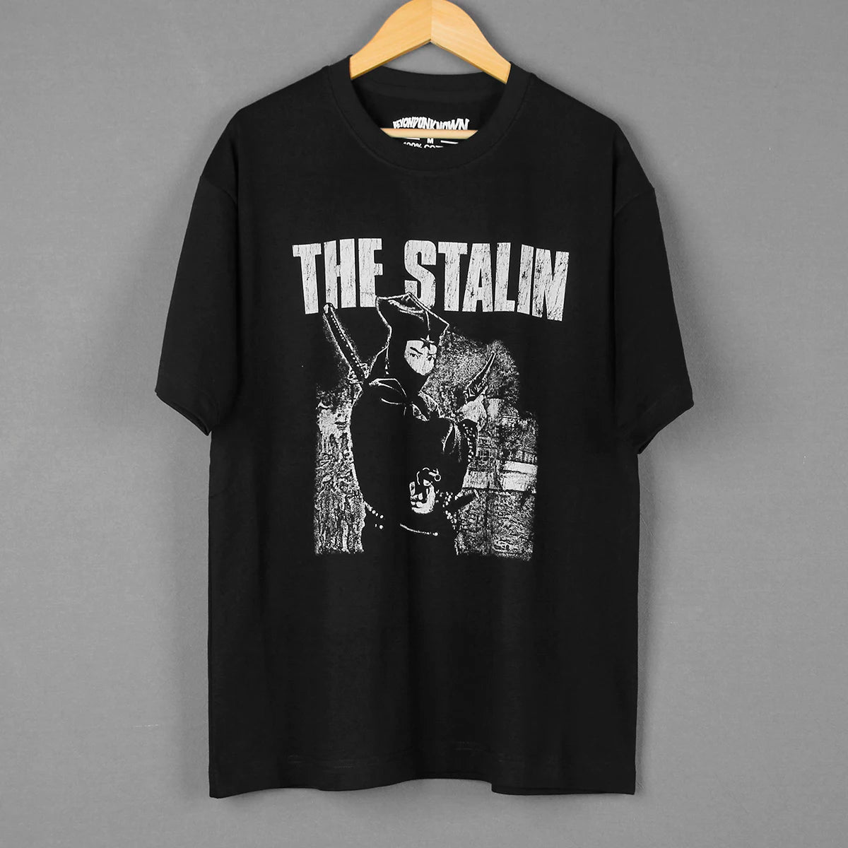 The Stalin T-Shirt Japanese Haedcore Punk Band The Comes Death Side  Gauze Suehiro Maruo Washed Cotton Men's Short Sleeves Shirt