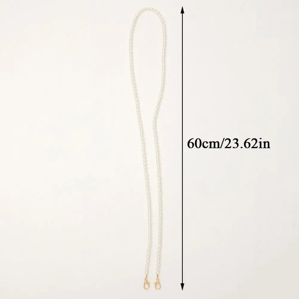 120cm Bag Chain for Handbag Handles Butterfly Beaded Phone Lanyard  DIY Purse Replacement for Shoulder Bag Straps Pearl Belt
