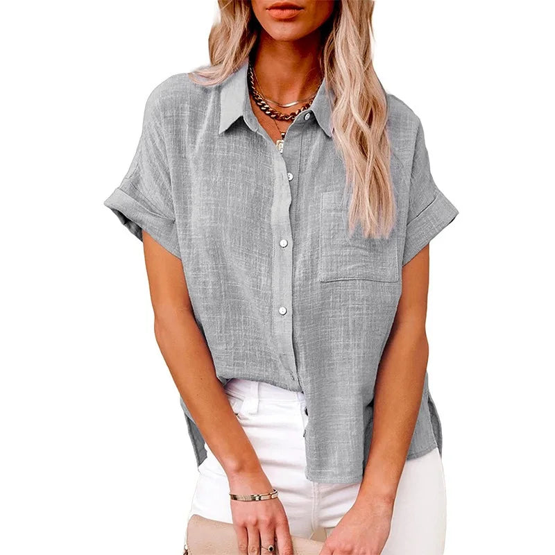 Summer Women Shirts Tops Cotton Linen T-shirt Women Top Camisas Mujer Casual T-Shirt Streetwear Loose Female T-Shirts New Shirt