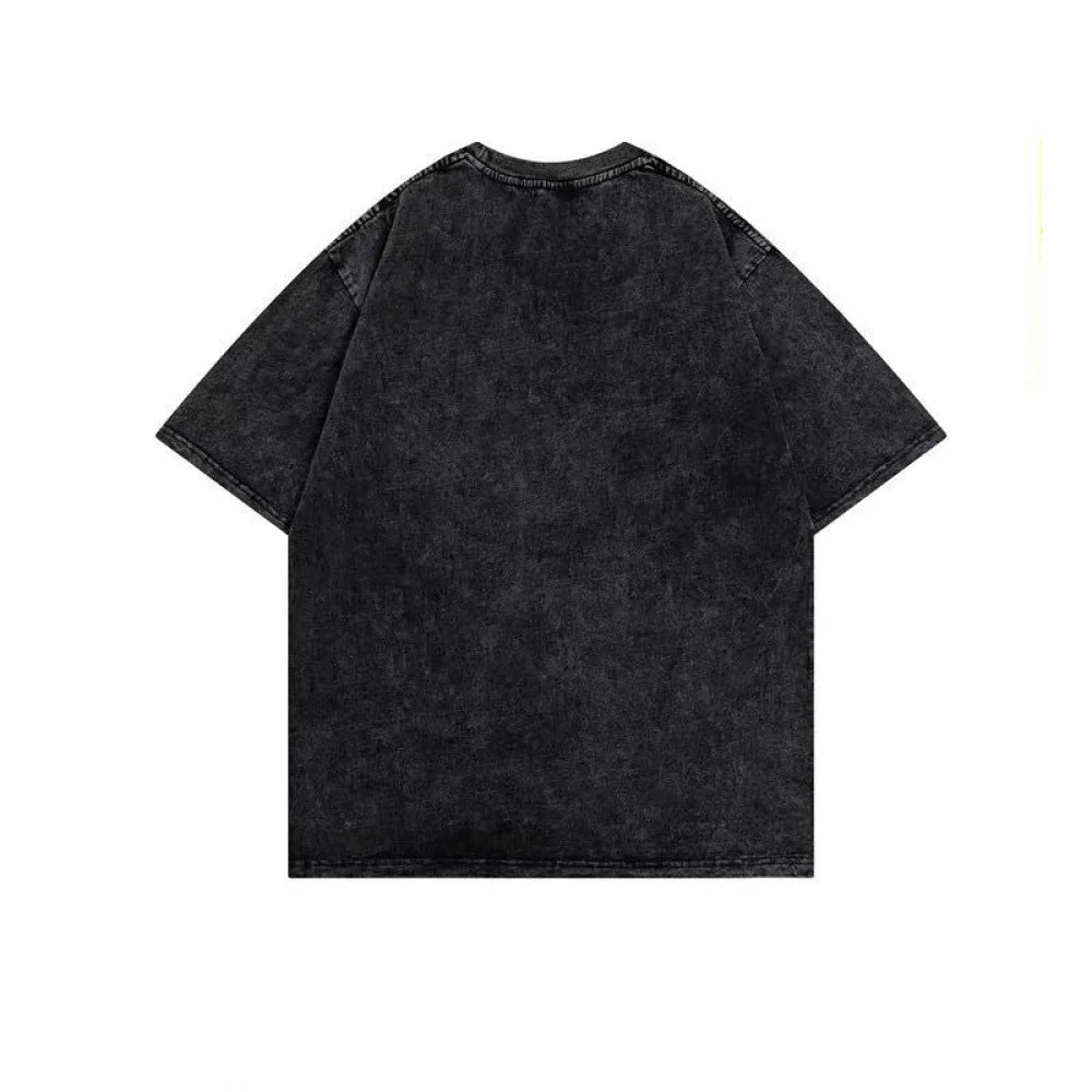 Vintage Acid Wash T Shirt Fashion Washed T-shirt Men's Casual Short Sleeve Hip Hop Streetwear Harajuku Women's Loose T Shirts
