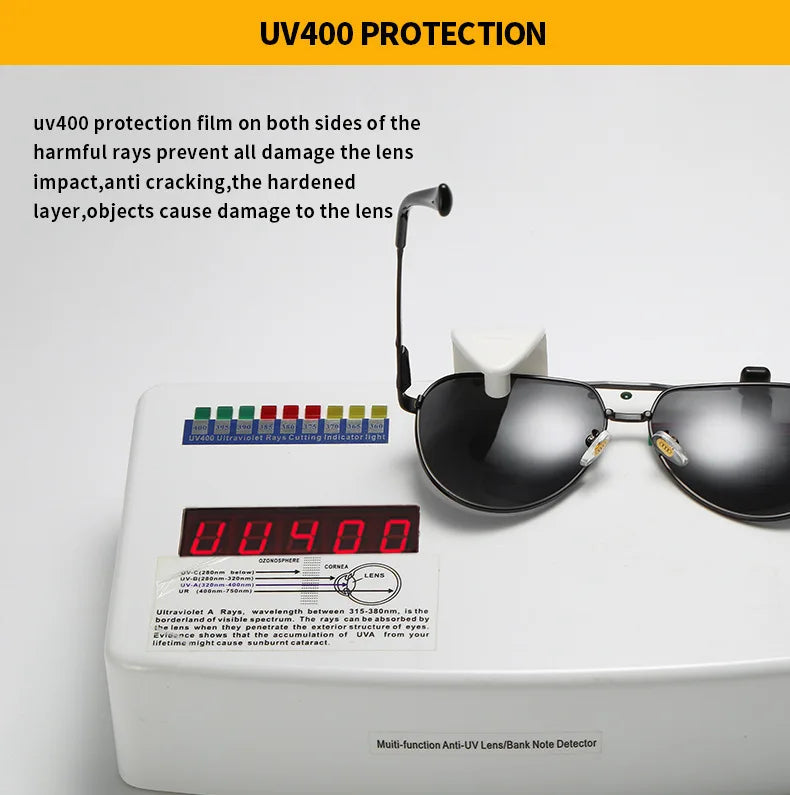 Audi UV400 Polarized Rectangle Sunglasses Glasses for Men Women Driving Motorcycle Outdoor Cycling Glasses with AntiGlare Lens