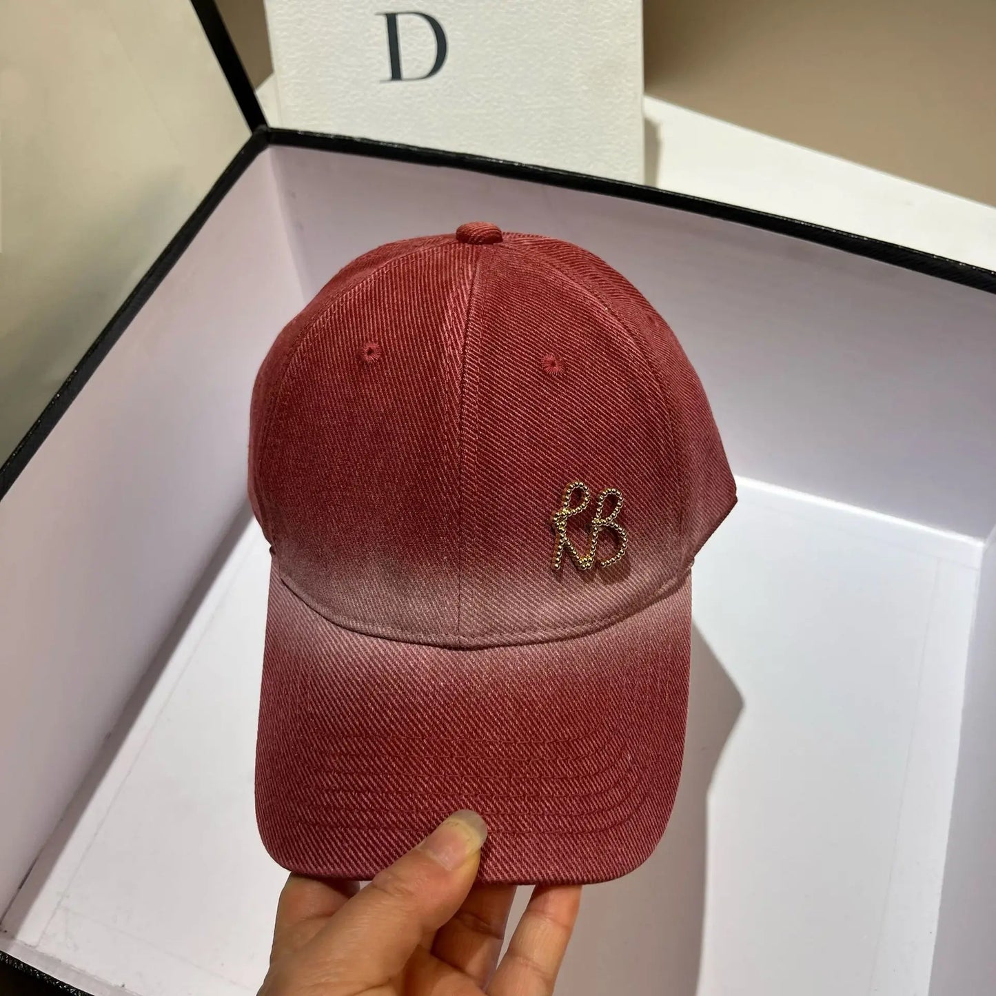 Designer Brand Metal Letter RB Baseball Cap for Men Women Casual Snapback Hip Hop Hats Adjustable Casual Caps Outdoor Sun Hats