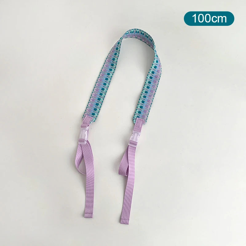 Embroidery Nylon Adjustable Shoulder Bag Strap Pull Button Colorful Sport Style Bag Extension Straps Unisex Bag Accessories