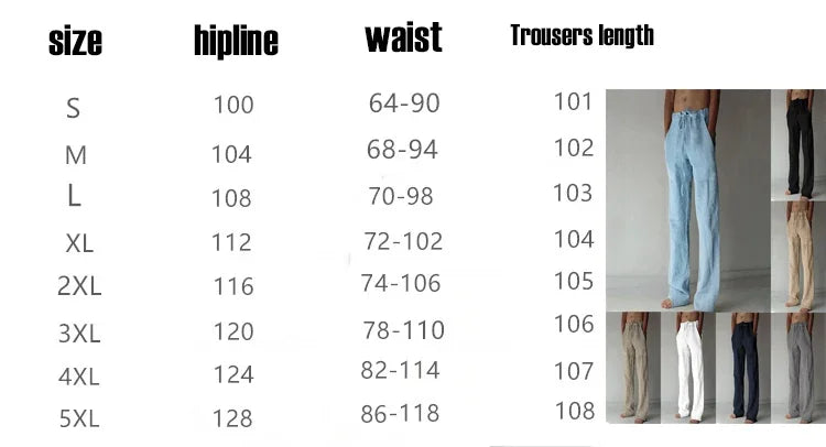 summer spring 2025 New Men's Cotton Linen Pants Male Autumn New Breathable Solid Color Linen Trousers Fitness Streetwear S-5XL