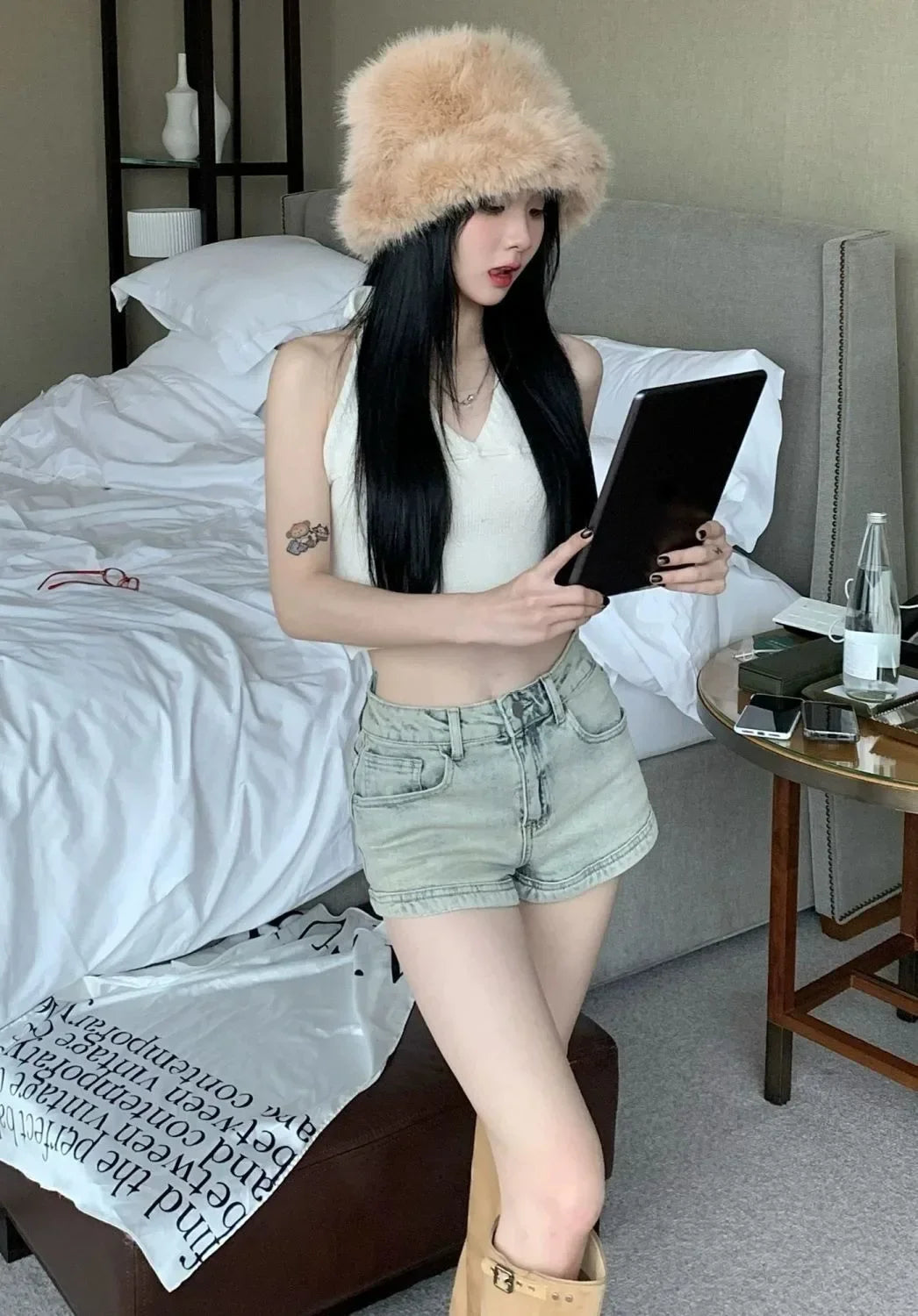 Women's Stretchy Jeans Summer 2025 - High-Waisted  American Spicy Shorts with Slimming Straight Leg and A-Line Cut Shorts