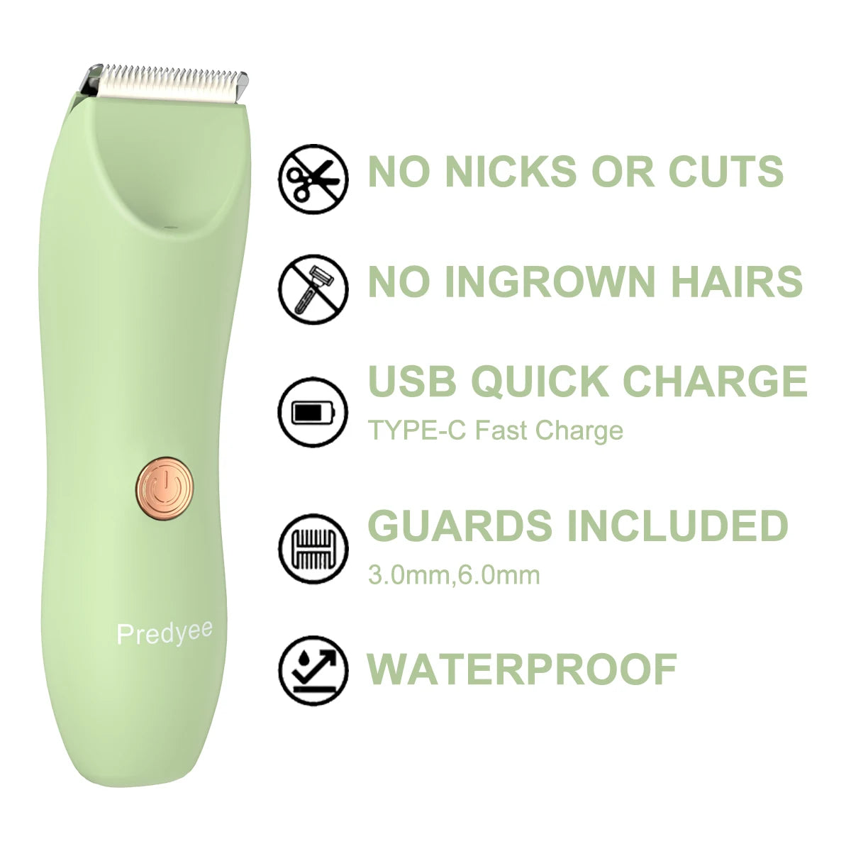 Manscape Groin & Body rubberized Hair Trimmer for Men & Women,Waterproof Electric Ball Trimmer, Replaceable Ceramic Blade