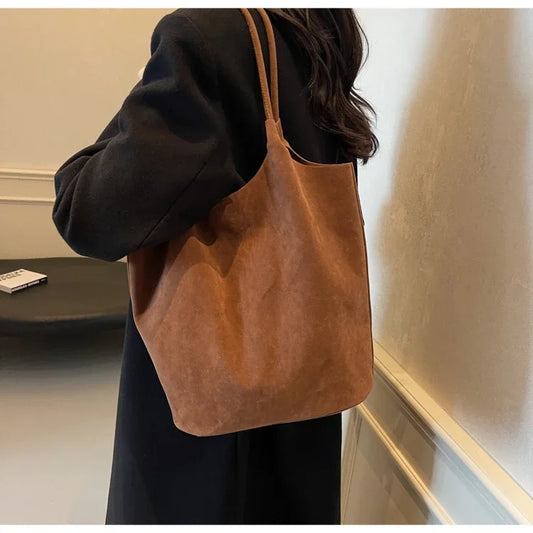 Single Shoulder Bag for Women's Fashion, Large Capacity 2024 New Autumn and Winter Versatile Commuting Tote Bag Un Sac Épaule