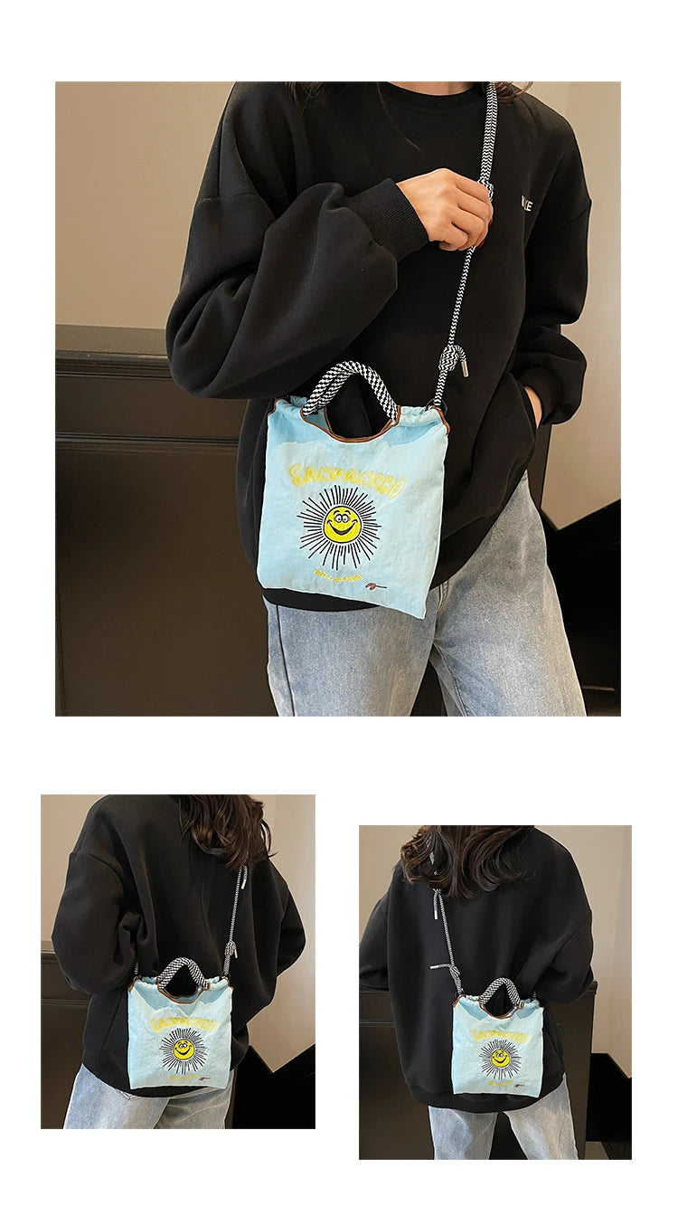 Armpit bag; eco-friendly shopping bag; exquisite embroidery; waterproof nylon shopping bag; handbag for ladies; single shoulder