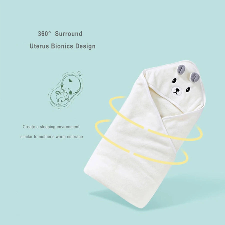 Serviette de bain pour tout-petits, peignoir pour bébé, couvertures pour garçons et filles, emmailloter avec capuche, lieux de dessin animé, sourire, literie pour enfants nouveau-nés