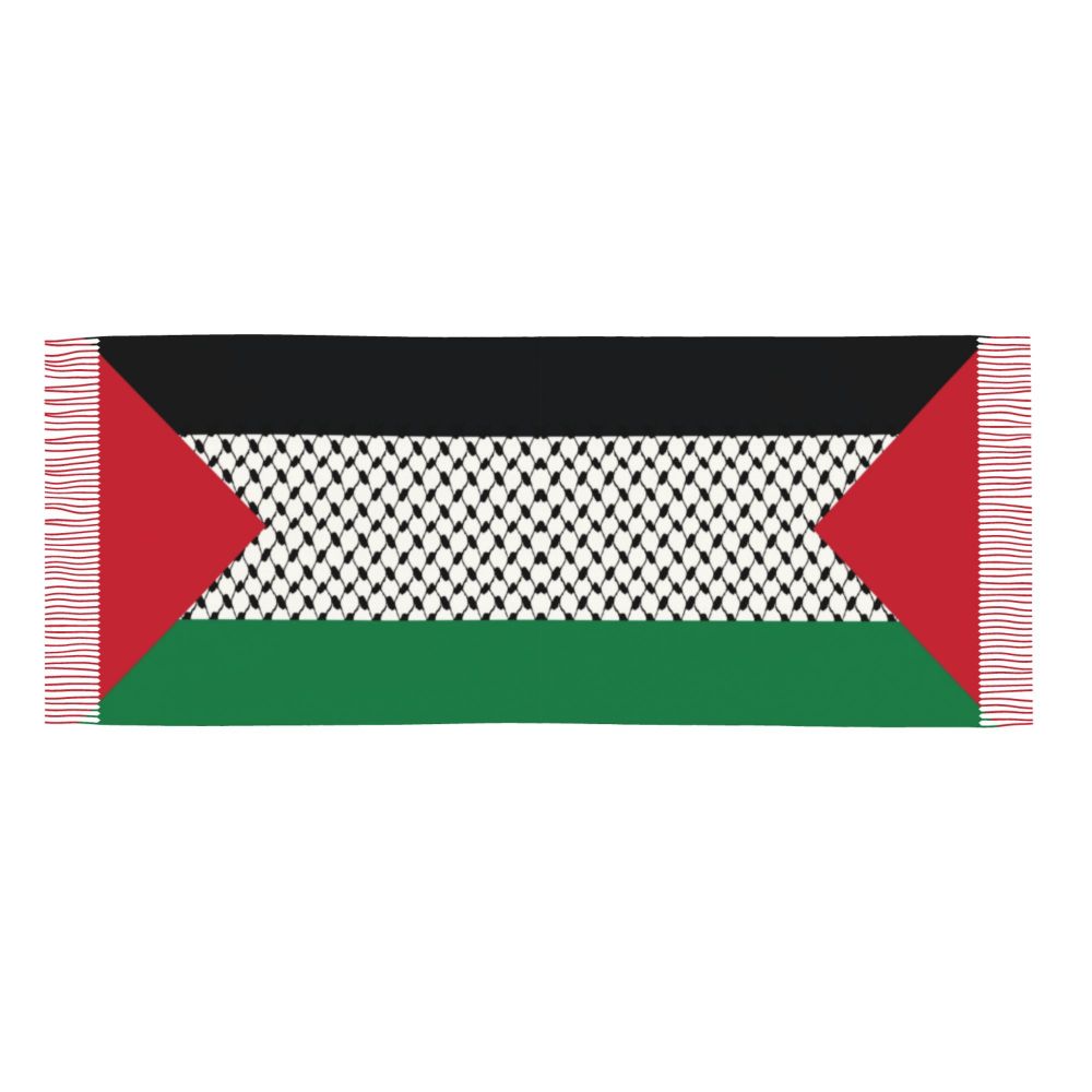 Palestines Flag Tassel Scarf Women Soft Palestinians Patriotic Shawl Wrap Ladies Winter Fall Scarves
