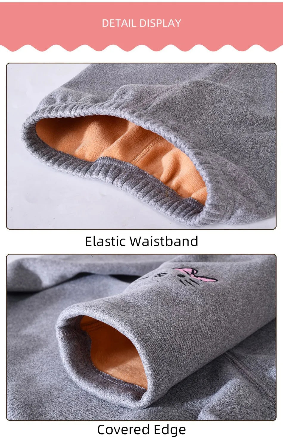 Leggings pour filles de 3 à 8 ans, pantalons lapin pour bébés, collants thermiques pour enfants, doublure polaire, à la mode, bas décontracté, automne et hiver