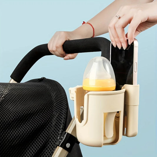 Porte-gobelet universel pour poussette avec support de téléphone, porte-bouteille pour fauteuil roulant, accessoires de poussette, 2 en 1