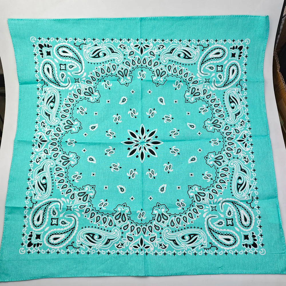 Nouvelle mode Hip Hop 100% coton Bandana carré écharpe 55 cm * 55 cm noir rouge Paisley bandeau imprimé pour femmes/hommes/garçons/filles