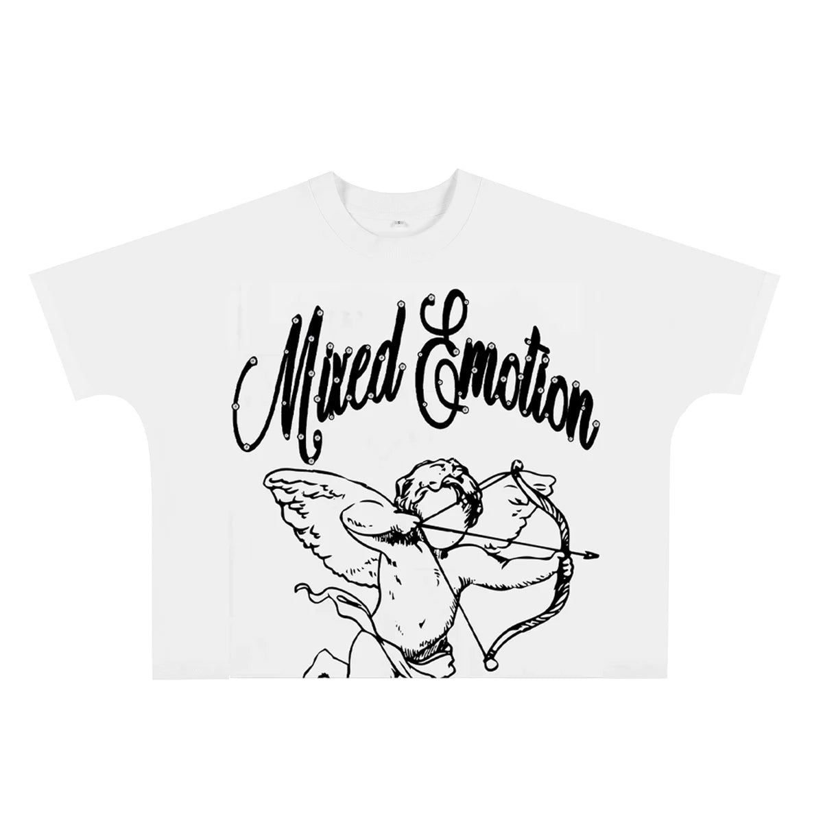 Summer Letter Rhinestone Short Sleeve Tshirts for Men White Streetwear Cotton Loose Crew Neck Top Tees Oversized Unisex Tshirt