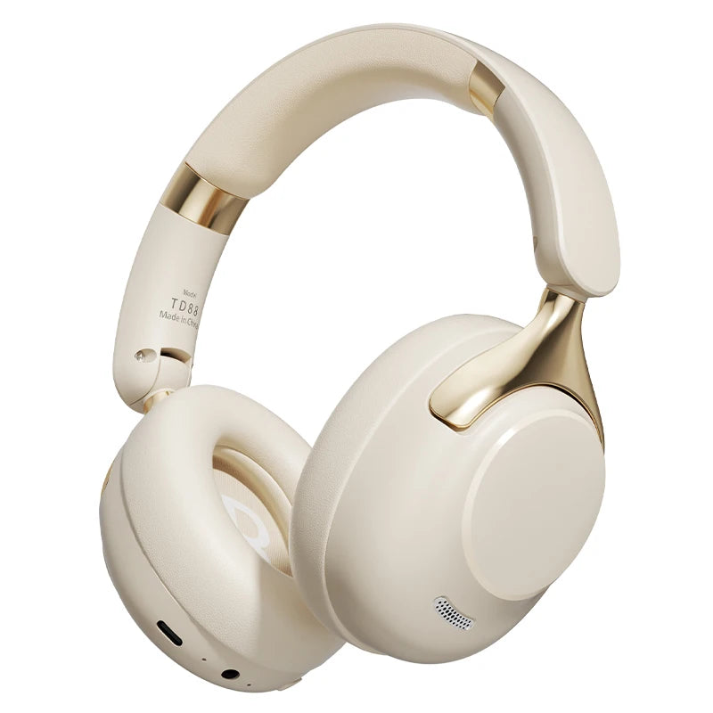 ANC Noise Reduction 100H Play Time Bluetooth Headphones 360° Surround Sound Wireless Headsets Sports Gamer Earphones With HD Mic